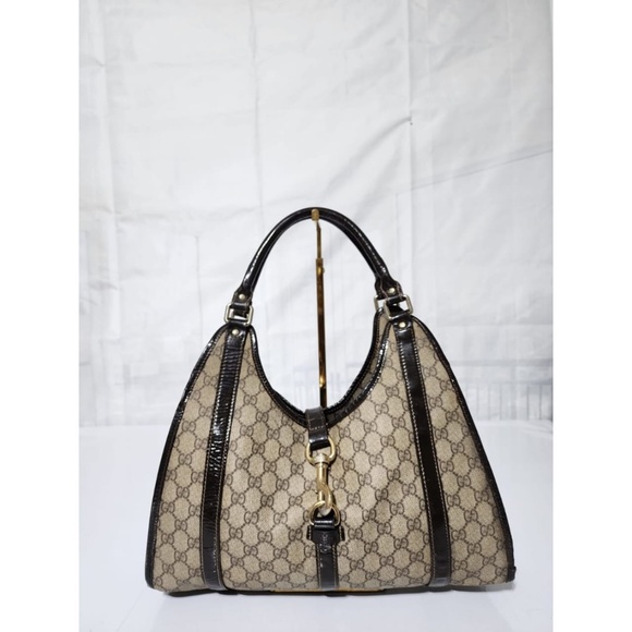 Gucci Handbags - Authentic Gucci GG Supreme Canvas and Patent Leather Joy Bardot Shoulder Bag